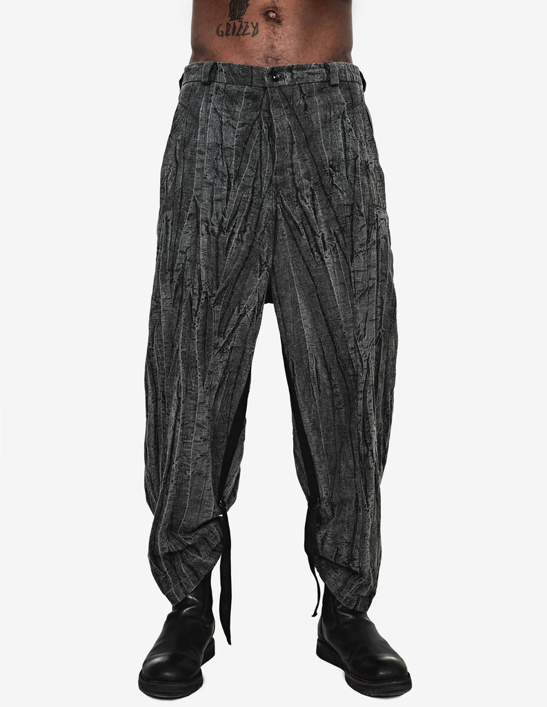 Hand-Dyed Crinkled Pants